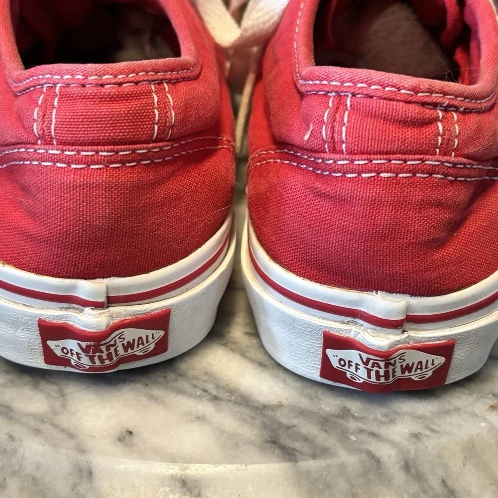 Vans Authentic Classic Red Skate Shoes Men Sz 4 Women Sz 5.5 Skater